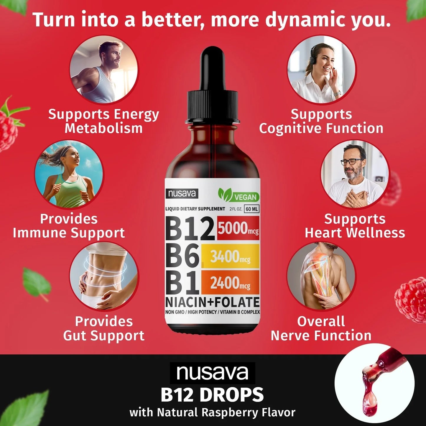 Vitamin B12 Liquid Drops for Nerve Relief